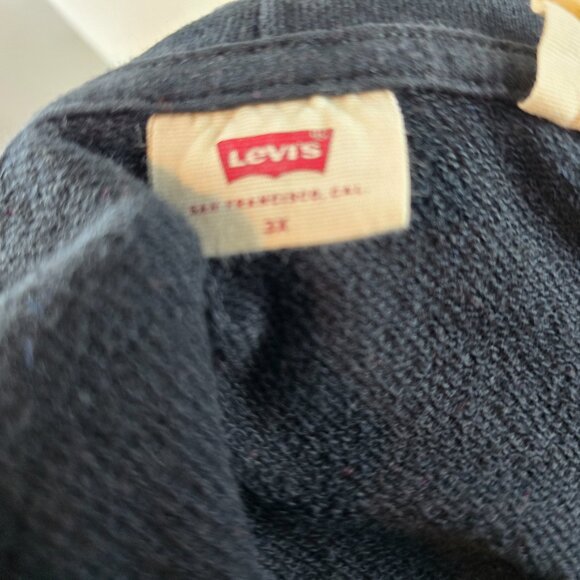 Levi's Sweatshirt Women 3XL Black Hoodie Pullover Drawstring Casual Logo Batwing - Picture 8 of 10